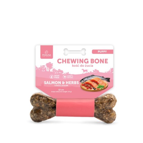 Pokusa PREMIUM SELECTION chewing bone PUPPY - kość do żucia z łososiem, pomidorem, oliwkami, bazylią i tymiankiem 12 cm