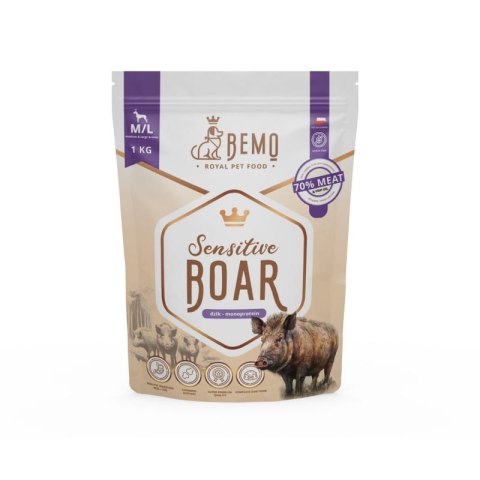 BEMO SENSITIVE BOAR - KARMA SUCHA DLA PSA Z DZICZYZNĄ M/L Średnie i Duże Rasy 1kg