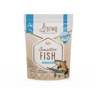 BEMO SENSITIVE FISH - KARMA SUCHA DLA PSA Z RYBĄ Małe i Średnie Rasy S/M 1kg