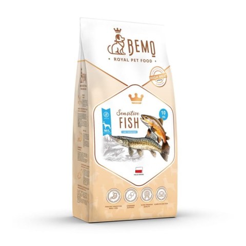 BEMO SENSITIVE FISH - KARMA SUCHA DLA PSA Z RYBĄ Średnie i Duże Rasy M/L