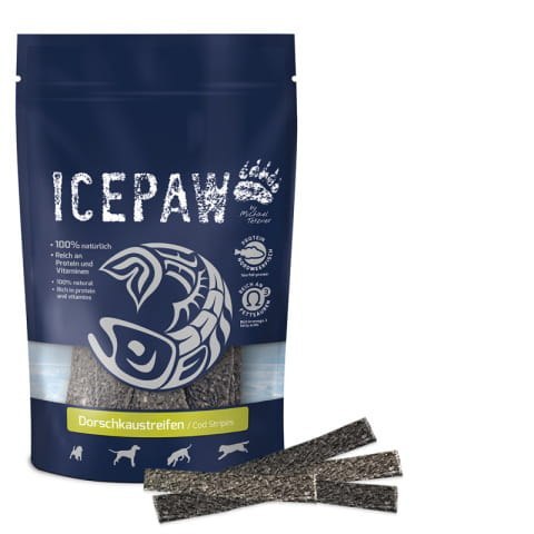 ICEPAW Dorschkaustreifen - paski dorsza dla psów (15 szt.)