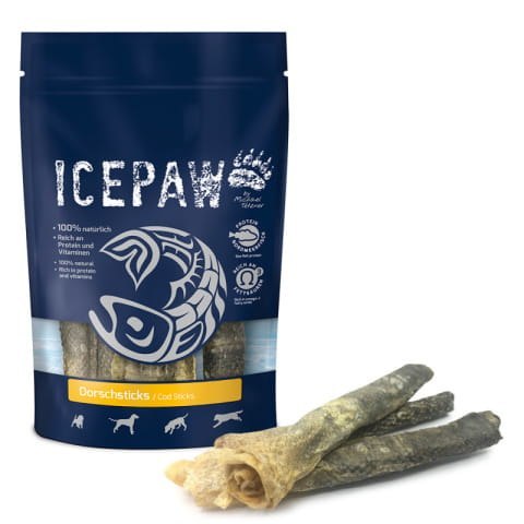 ICEPAW Dorschsticks - przysmaki ze skóry dorsza (100g)