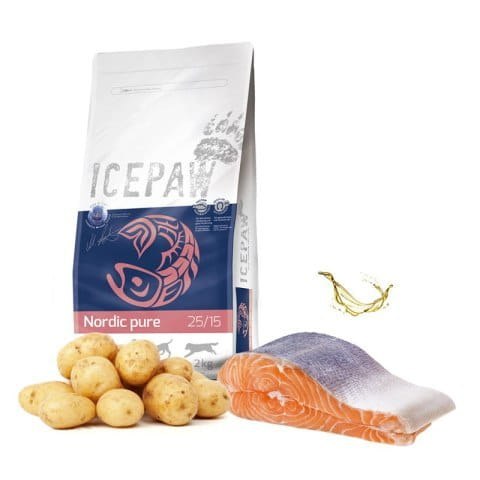 ICEPAW Nordic Pure łosoś karma dla dorosłych psów, 2 kg