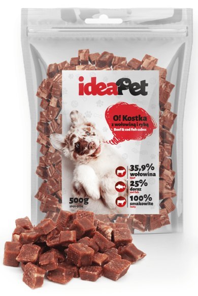 IdeaPet Kostka z wołowiną i rybą 500g