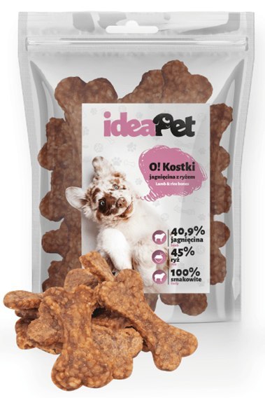 IdeaPet Kostki jagnięcina z ryżem 9cm 500g