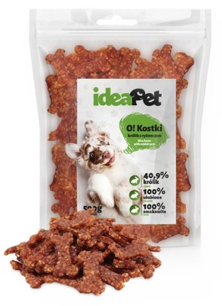 IdeaPet Kostki królik z ryżem 5cm 500g