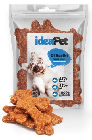 IdeaPet Kostki łosoś z ryżem 9cm 500g