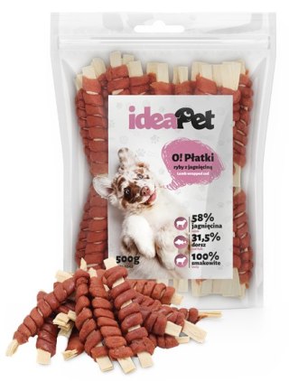 IdeaPet Płatki ryby z jagnięciną 500g