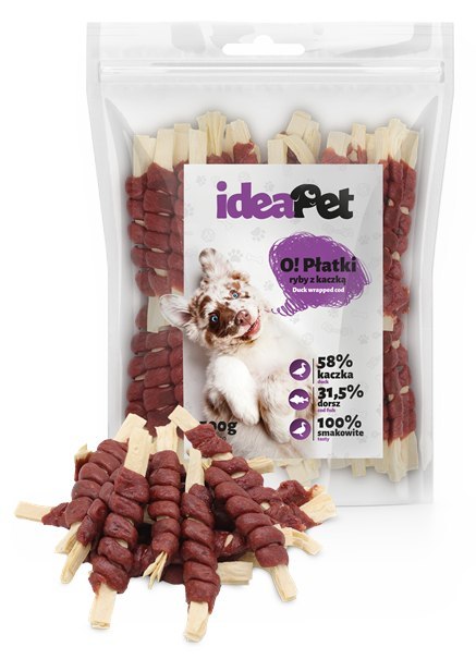 IdeaPet Płatki ryby z kaczką 500g