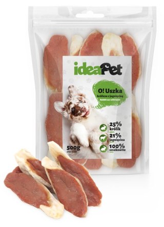 IdeaPet Uszka królicze z jagnięciną 500g