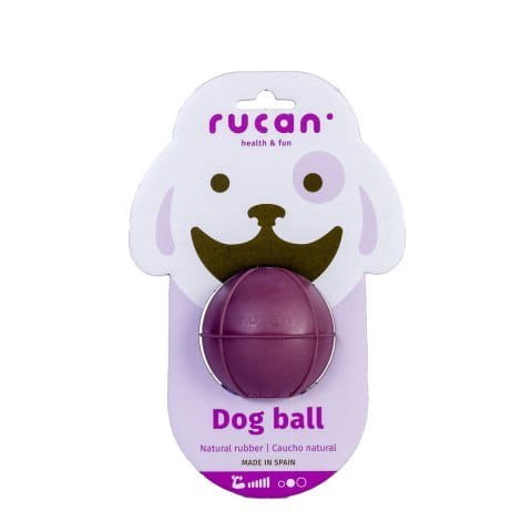 RUCAN BALL Purple bardzo twarda, fioletowa piłka na przysmaki dla psa