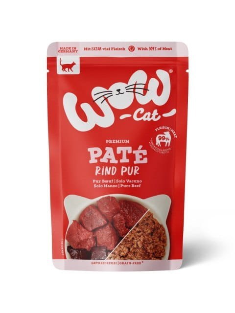 WOW CAT Rind Pur - wołowina dla dorosłych kotów 125 g