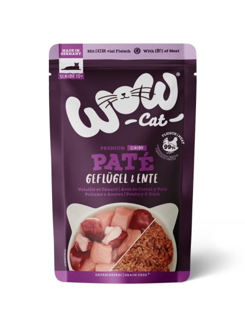 WOW CAT Senior Geflugel Ente - drób z kaczką dla kota seniora 125 g