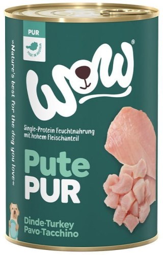 WOW Pute Pur - czysty indyk karma monobiałkowa dla psa 400g