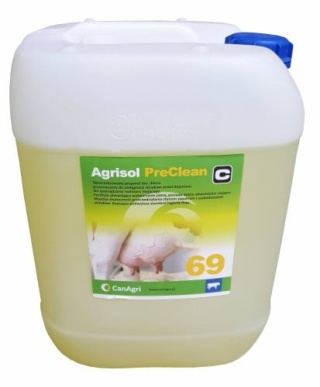 AGRISOL PreClean 69 – płyn do mycia i pielęgnacji wymion przed dojem, 10 kg, Canagri