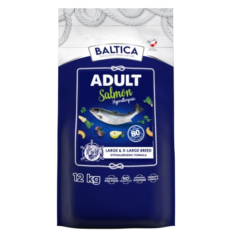 BALTICA EXCELLENT Adult Salmon Hypoallergenic L/XL 12 kg – Hipoalergiczna karma z łososiem dla psów ras dużych