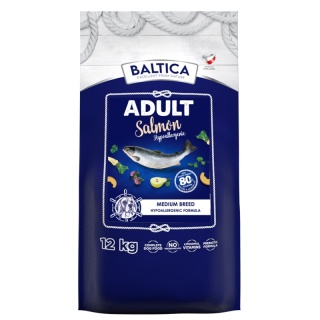 BALTICA EXCELLENT Adult Salmon Hypoallergenic M 12 kg – Hipoalergiczna karma z łososiem dla psów ras średnich