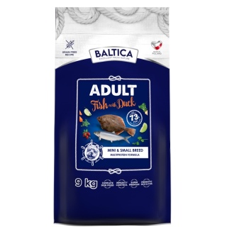 BALTICA EXCELLENT Adult Fish with Duck XS/S 9 kg – Bezzbożowa karma z rybą i kaczką dla dorosłych psów małych ras