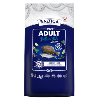 BALTICA EXCELLENT Adult Sensitive Baltic Fish M 12 kg – Hipoalergiczna karma z dzikich ryb bałtyckich dla psów ras średnich
