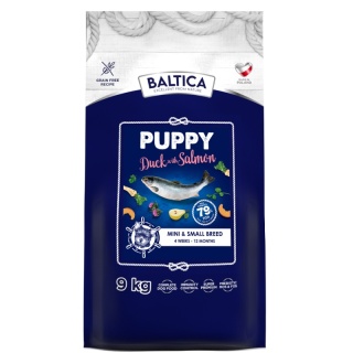 BALTICA EXCELLENT Puppy Duck with Salmon XS/S 9 kg – Bezzbożowa karma dla szczeniąt z kaczką i łososiem