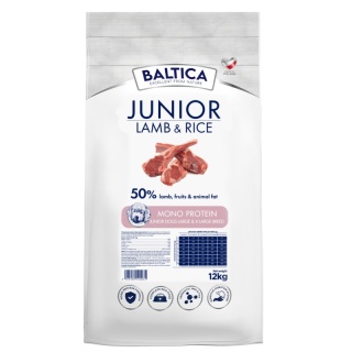 BALTICA NUTRACEUTIC Hypoallergenic Junior Lamb & Rice L/XL 12 kg – karma z jagnięciną dla szczeniąt dużych i olbrzymich ras
