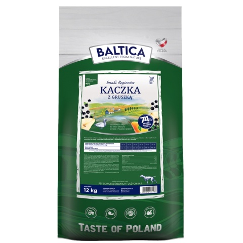BALTICA SMAKI REGIONÓW Kaczka z Gruszką XS/S 12 kg – Bezzbożowa karma super premium dla małych psów