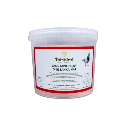 Best Natural Lans mineralny – mieszanka MM 6 kg Naturalne wsparcie dla zdrowia, trawienia i mocnych kości Twoich ptaków
