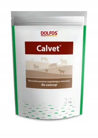 Dolfos CALVET 2 kg – Uniwersalna mieszanka mineralno-witaminowa dla zwierząt gospodarskich