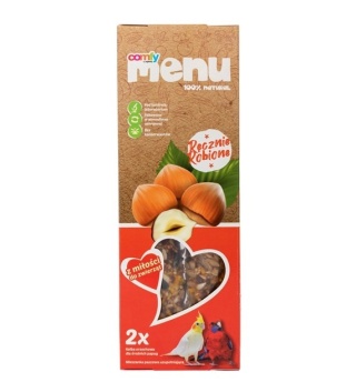 COMFY MENU – Kolby Orzechowe dla Średnich Papug 90 g