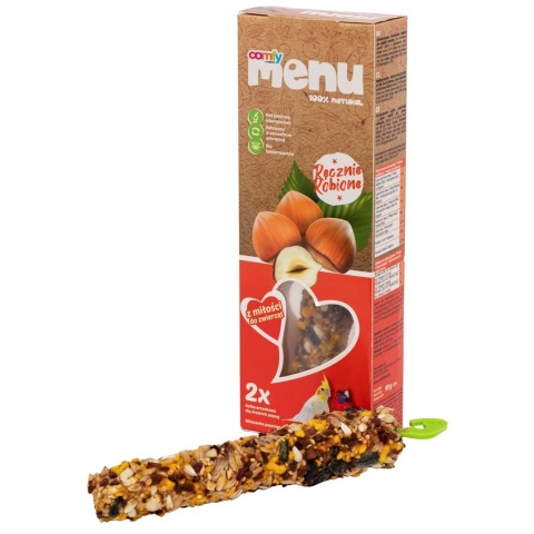 COMFY MENU – Kolby Orzechowe dla Średnich Papug 90 g