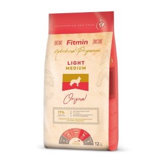 Fitmin Dog Medium Light – 12 kg– Pełnoporcjowa karma premium dla psów ras średnich z nadwagą lub mniejszą aktywnością.