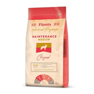 Fitmin Dog Medium Maintenance – 12 kg – Pełnoporcjowa karma super premium dla dorosłych psów ras średnich o normalnej aktywności