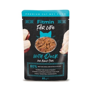 Fitmin FFL Cat – Fileciki z kaczką w sosie karma mokra dla kota 85 g