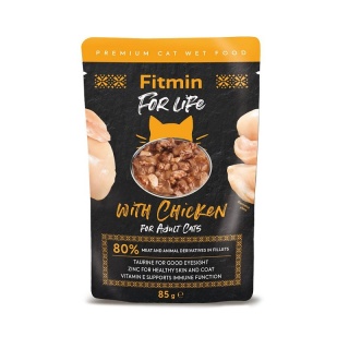Fitmin FFL Cat – Fileciki z kurczakiem w sosie karma mokra dla kota 85 g