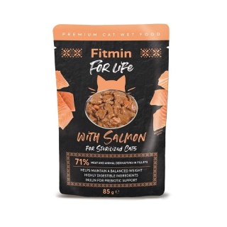 Fitmin FFL Cat – Fileciki z łososiem w sosie karma mokra dla kota 85 g