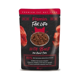 Fitmin FFL Cat – Fileciki z wołowiną w sosie karma mokra dla kota 85 g