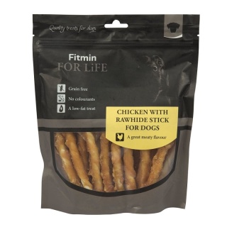 Fitmin FFL Dog – Przysmak dla psa z kurczakiem owiniętą surową skórą 400 g