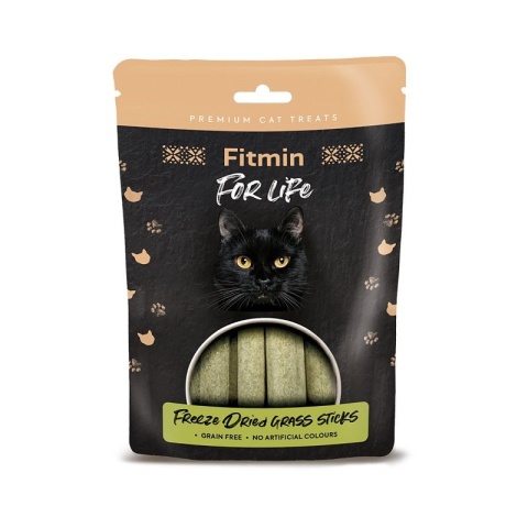 Fitmin Liofilizowane patyczki dla kotów z kurczakiem i trawą jęczmienną 30 g
