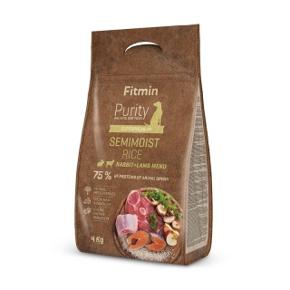 Fitmin dog Purity Rice Semimoist Rabbit&Lamb - 4 kg, półwilgotna