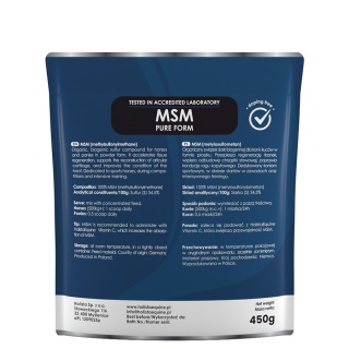 Holista Equine MSM Pure Form 450 g – Naturalne wsparcie dla stawów i kopyt koni