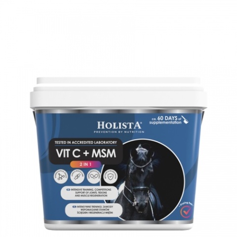 HolistaEquine Vitamin C + MSM 1000 g – Siła regeneracji i odporności dla Twojego konia