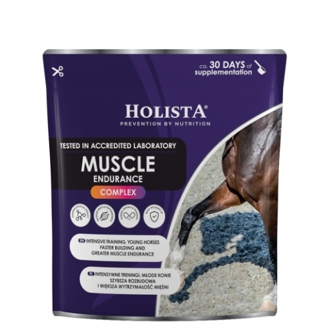 HolistaEquine Muscle Endurance Complex 400 g – Siła, regeneracja i wytrzymałość mięśni koni sportowych