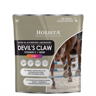 HolistaEquine Devil’s Claw 3 in 1 500 g – naturalne wsparcie dla stawów i mięśni koni