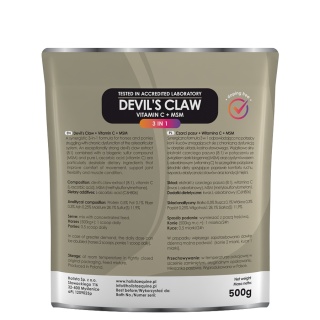 HolistaEquine Devil’s Claw 3 in 1 500 g – naturalne wsparcie dla stawów i mięśni koni
