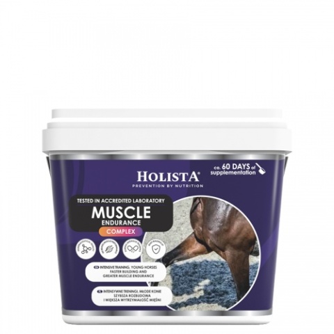 HolistaEquine Muscle Endurance Complex 800 g – Siła, regeneracja i wytrzymałość mięśni koni sportowych