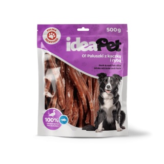 ideaPet – Paluszki z kaczką i rybą przysmak dla psa 500 g
