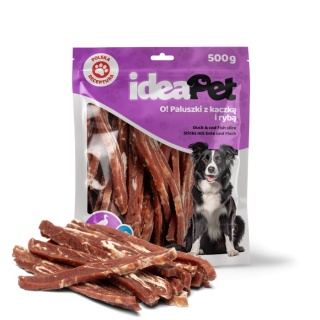 ideaPet – Paluszki z kaczką i rybą przysmak dla psa 500 g