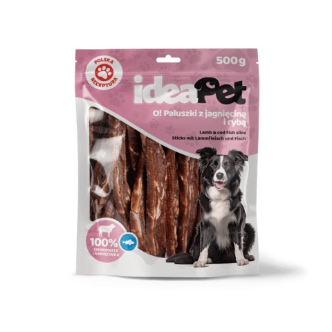 IdeaPet Paluszki z jagnięciną i rybą pszysmak dla psa 500g
