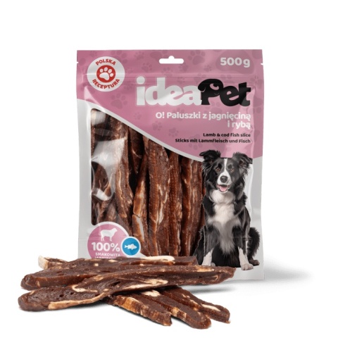 IdeaPet Paluszki z jagnięciną i rybą pszysmak dla psa 500g