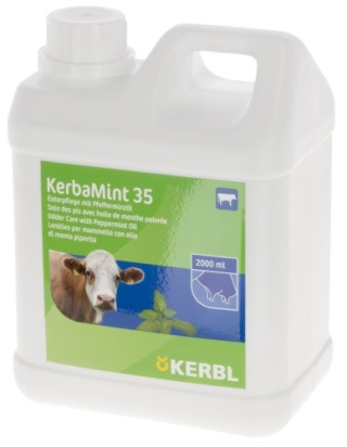 KERBL KerbaMint 35 – balsam do wymion z olejkiem z mięty pieprzowej, 2000 ml